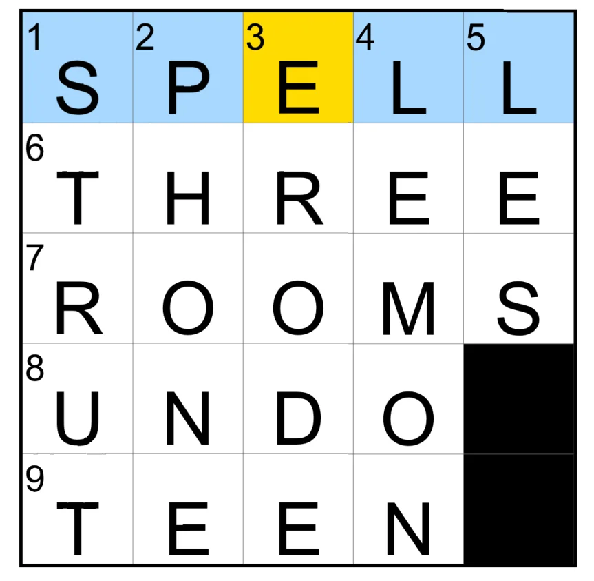 The completed NYT Mini Crossword for Oct. 27, 2026.
