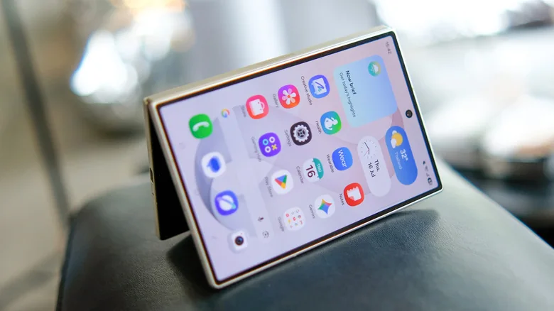 An unfolded Samsung Galaxy Z Fold 8.