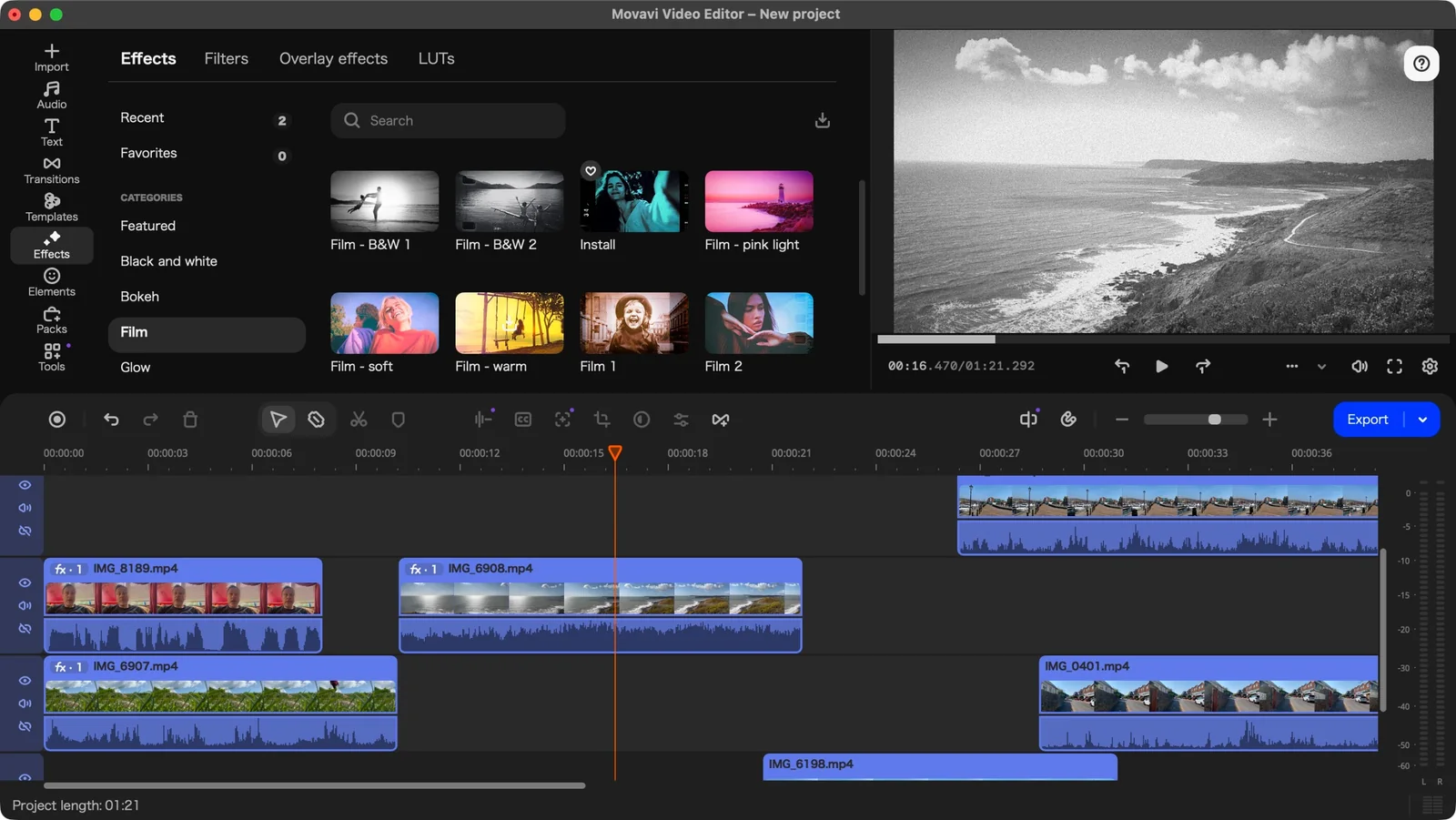 Testing out Movavi Video Editor 27 on a MacBook Pro