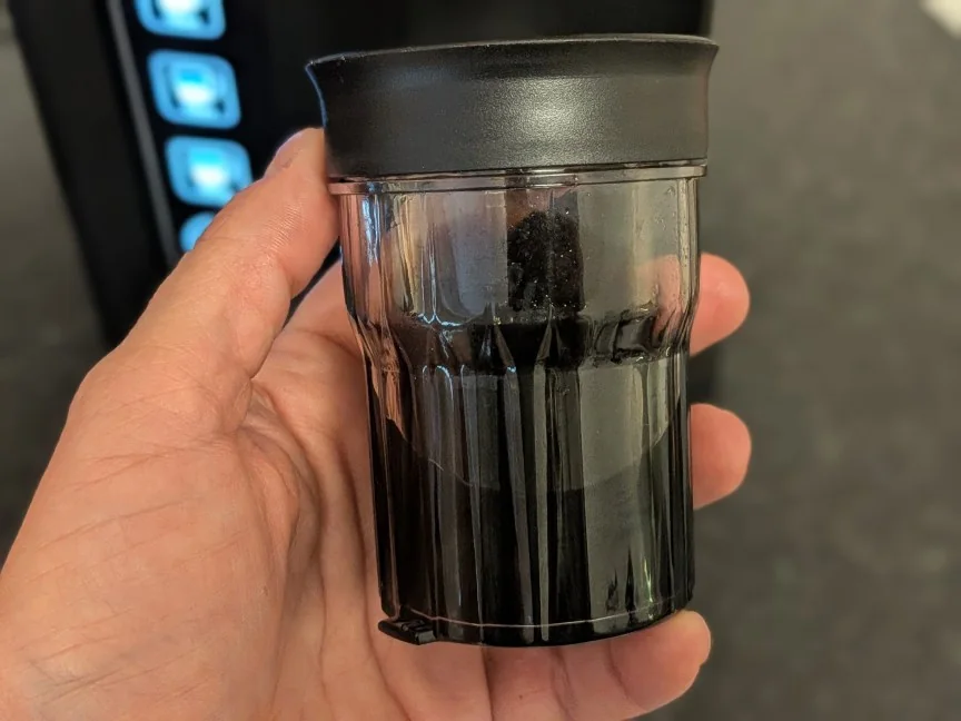 Secure lid for bringing cold brew concentrate on the go.