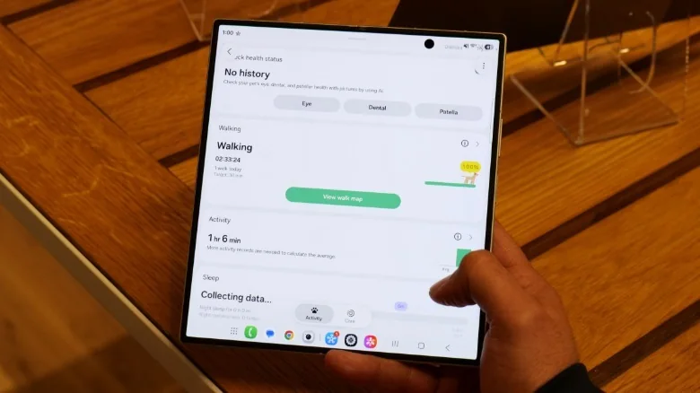 A photo of the pet monitor features of the Samsung Galaxy SmartTag 3.