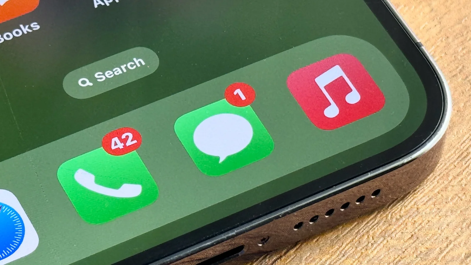 Apple Messages app on iPhone