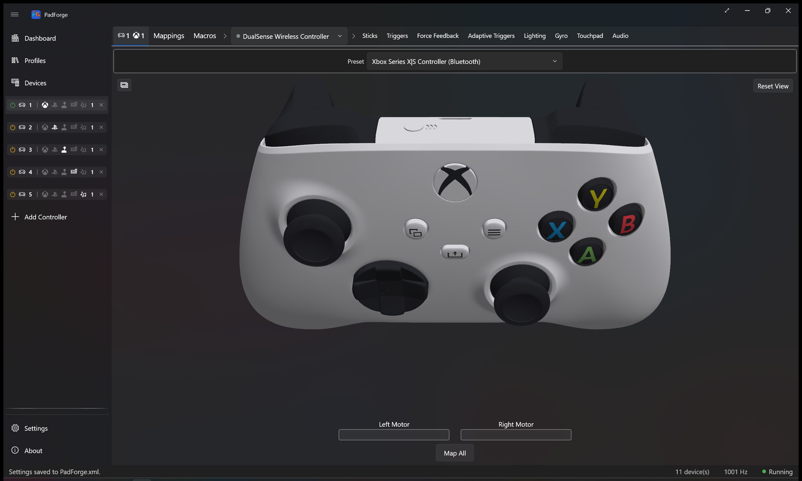 Controller Visualization
