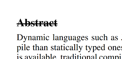 Example of a strike out annotation Example of a strike out annotation