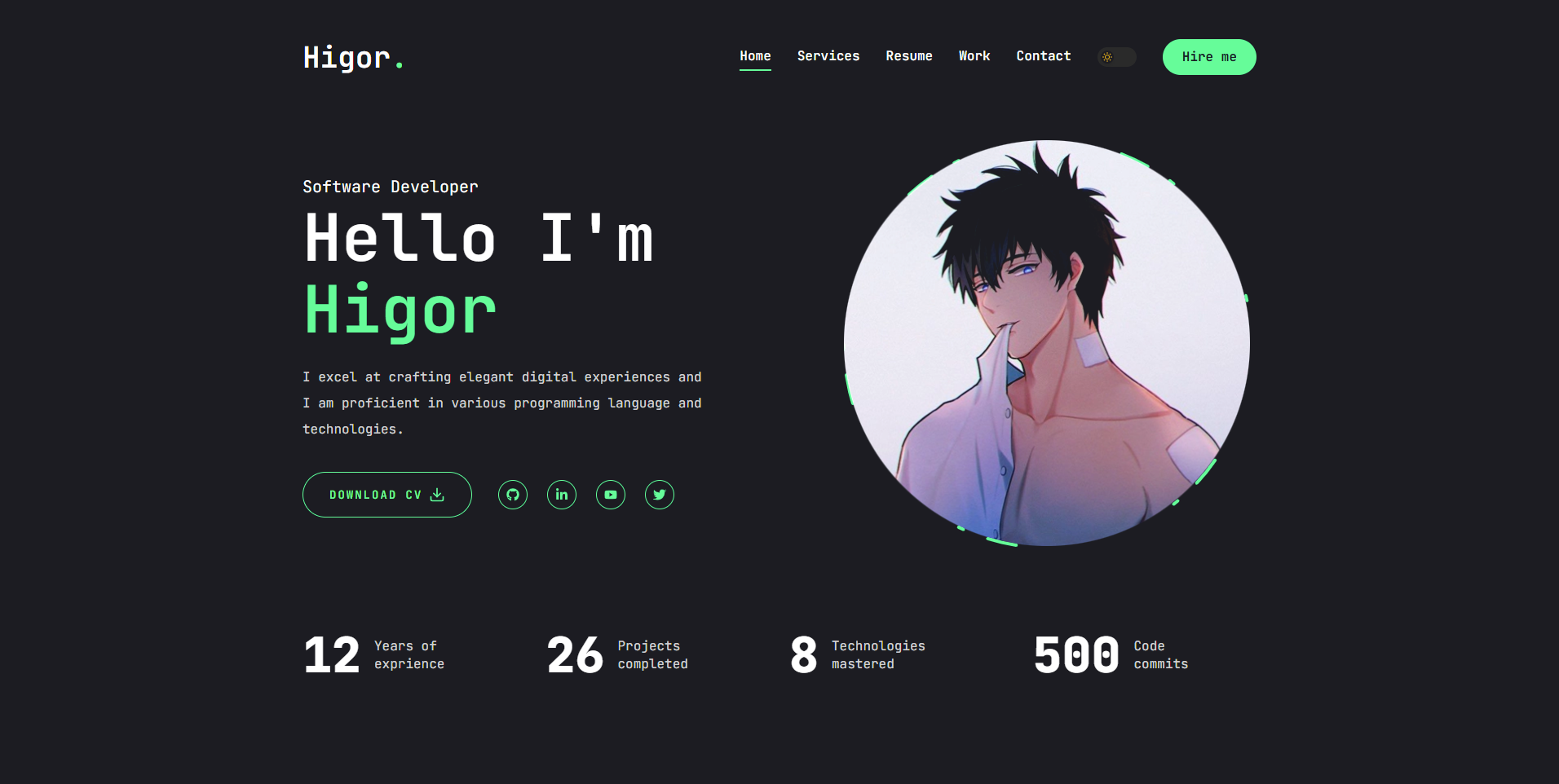 portfolio-template 网站模板截图