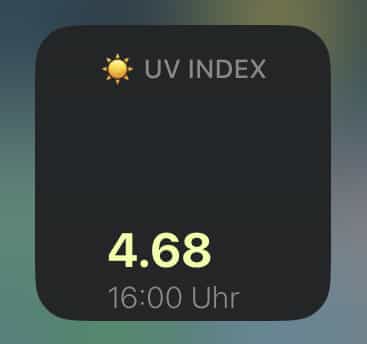 Screenshot vom Widget