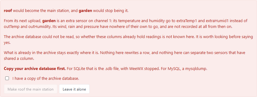 Confirming a change that reaches the archive