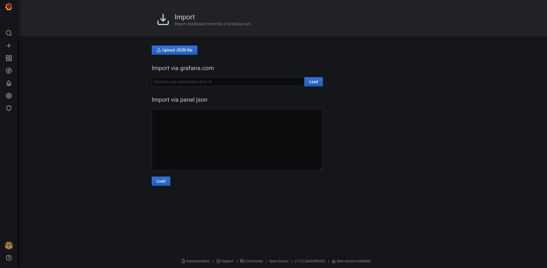 Import Grafan Dashboard Step1