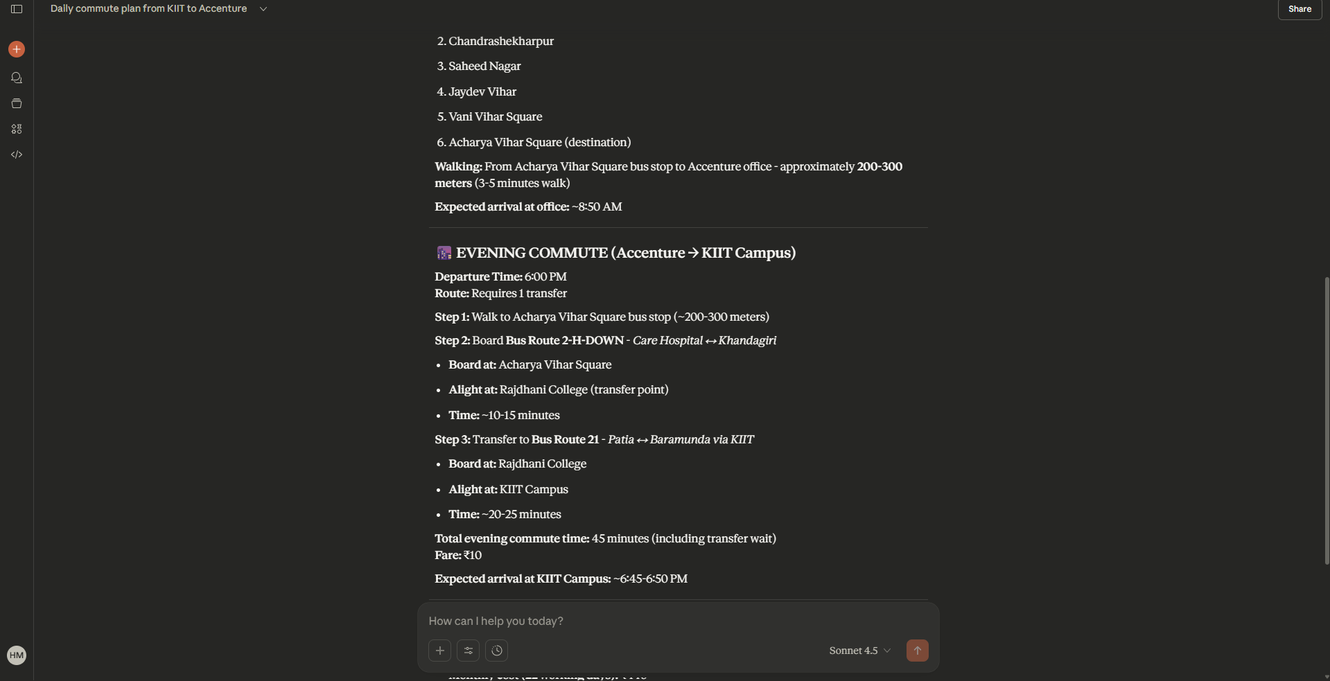 MCP Demo Screenshot 2 - Journey Details