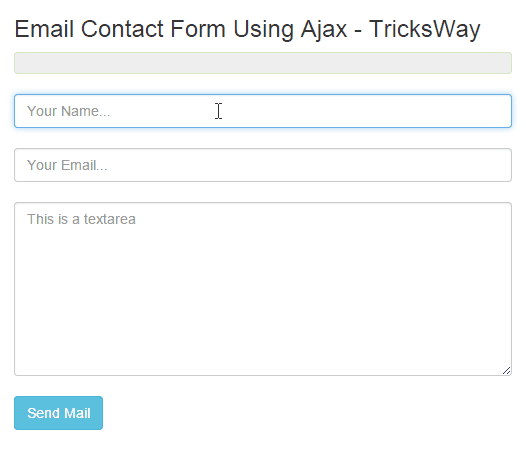 submit email form without refreshing page in html