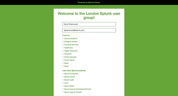 Splunk User Group Check-in