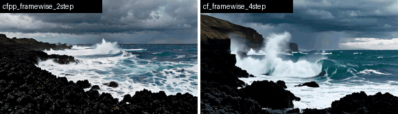 Same prompt and seed: Causal Forcing++ 2-step (left) / Causal Forcing 4-step (right), reduced preview