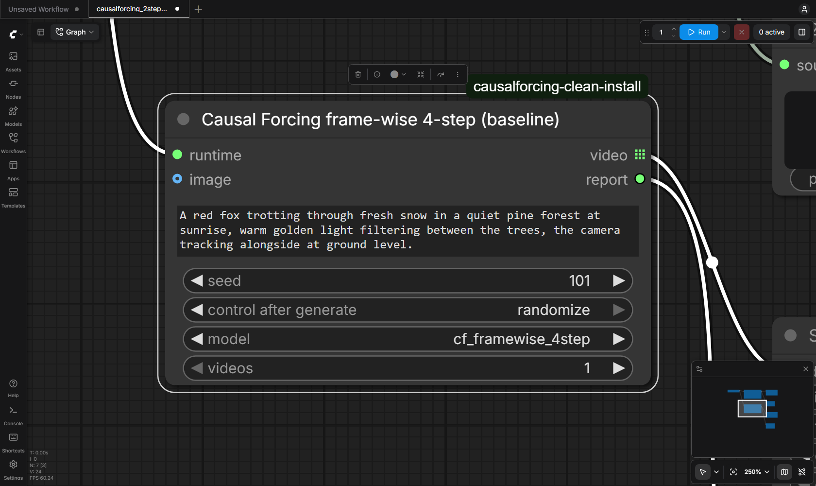 The comparison workflow in ComfyUI