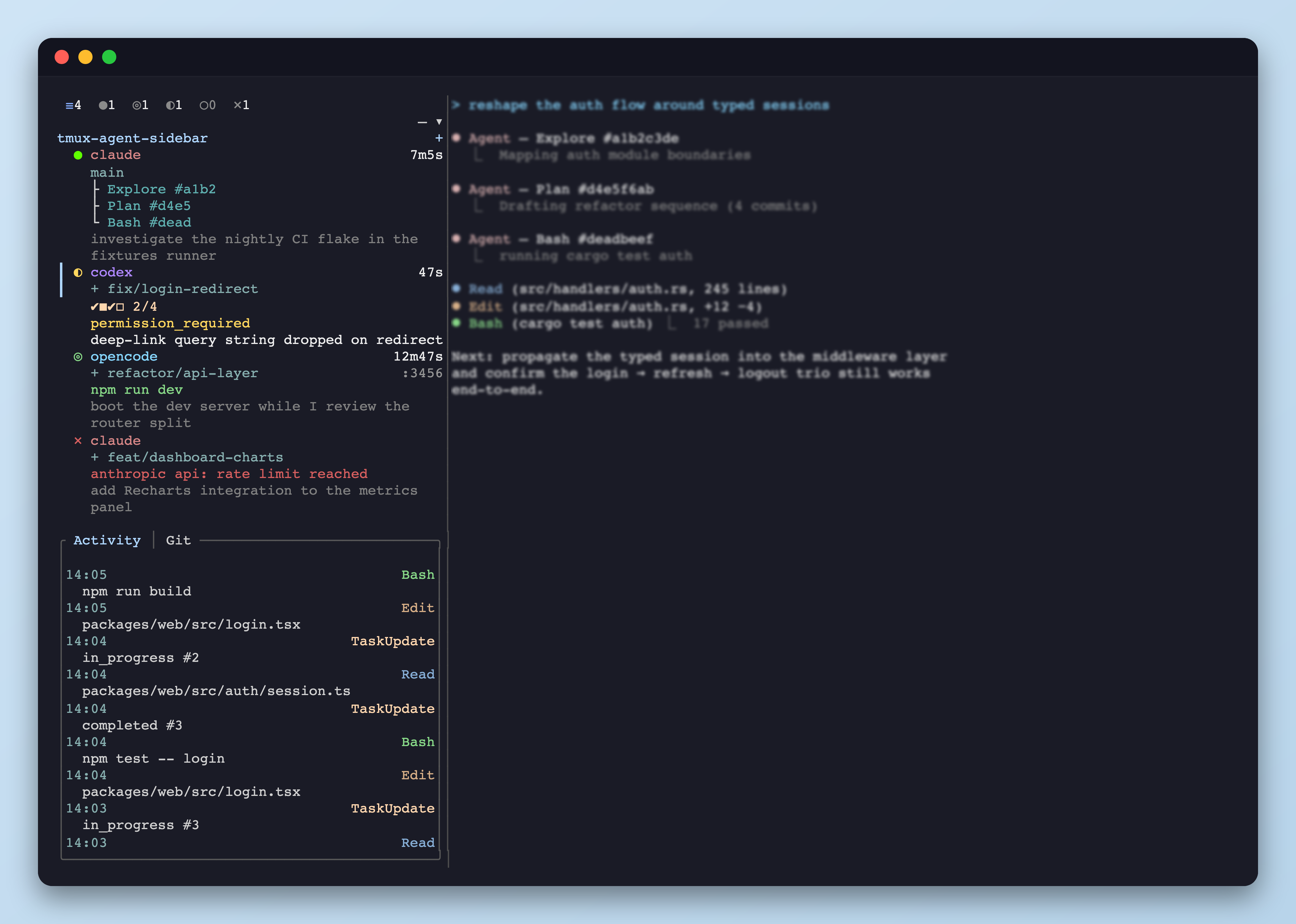 tmux-agent-sidebar hero