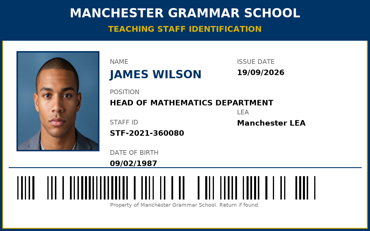 UK teacher ID