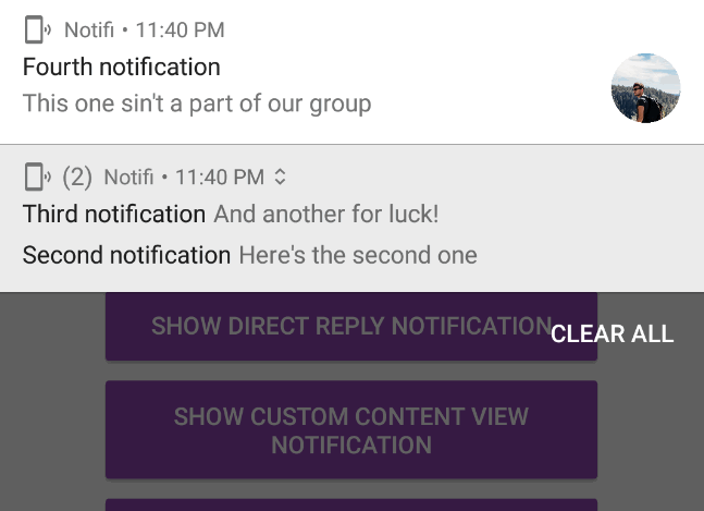 Bundled Notifications