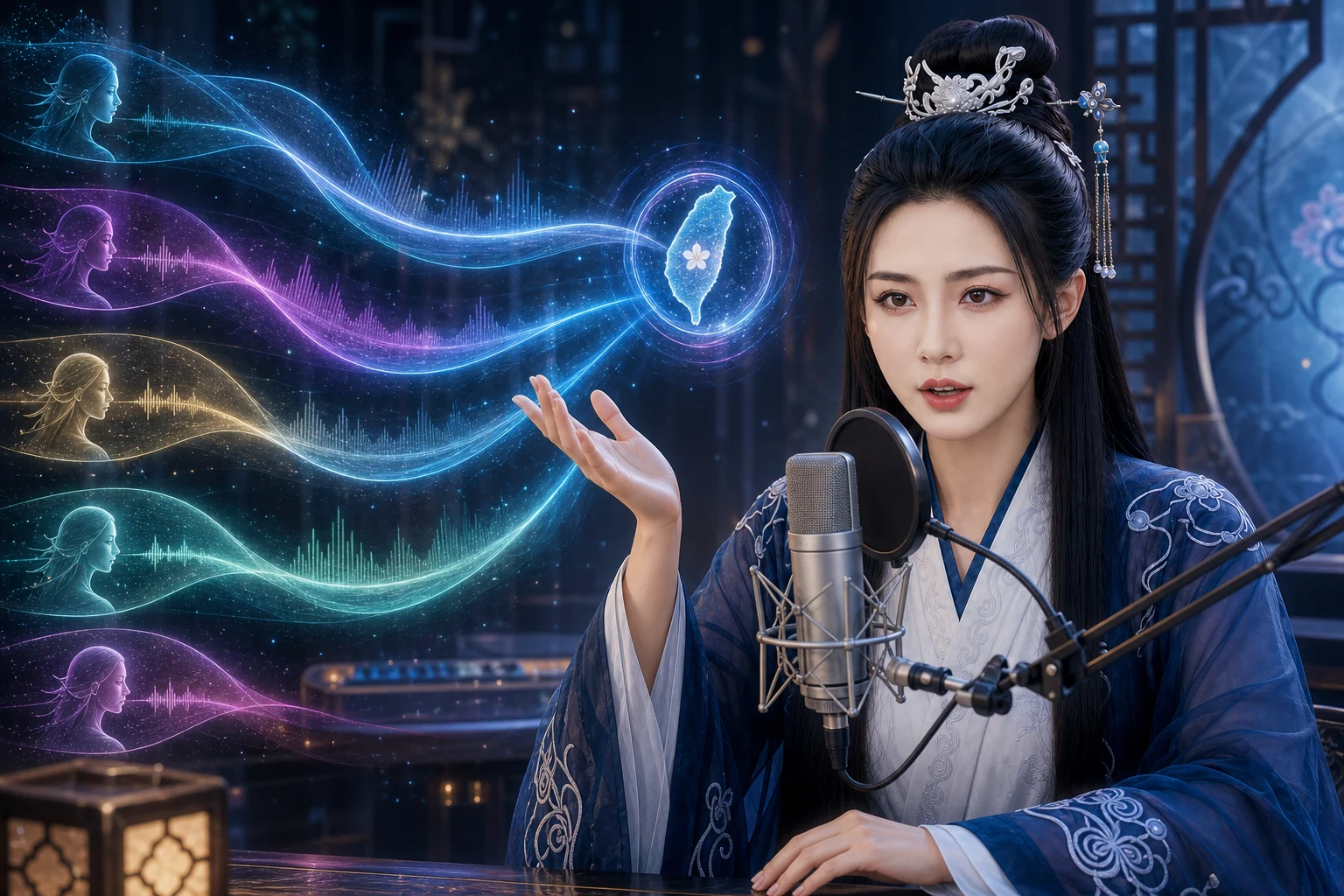 墨寒在聲音試聽室裡保留 Yating，也迎接各地女性聲音