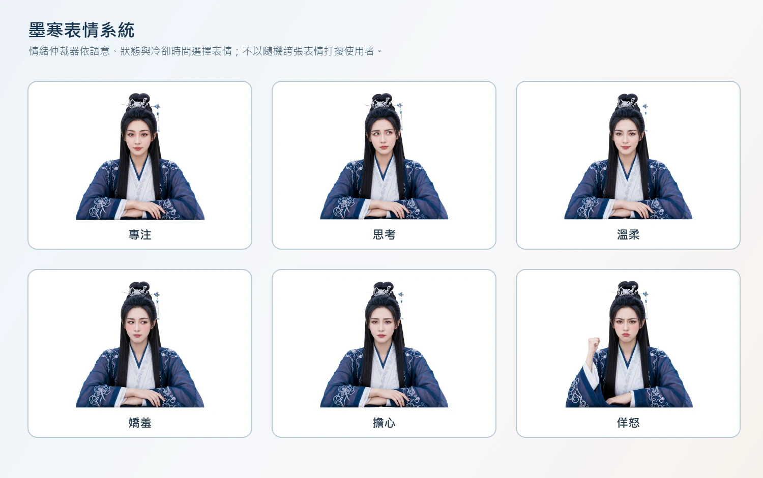 墨寒的表情系統實機畫面