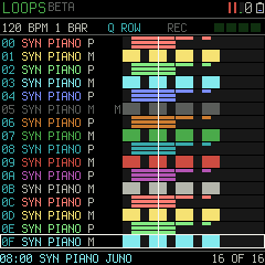 LOOPS: 16 loops layered