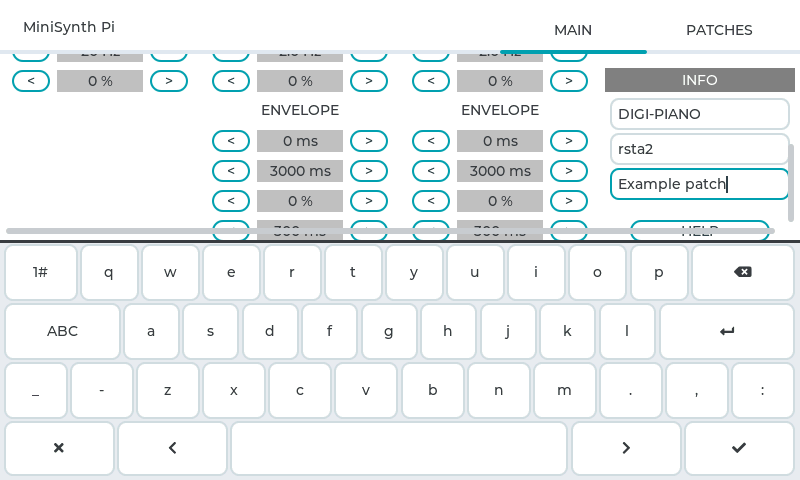 Screen keyboard