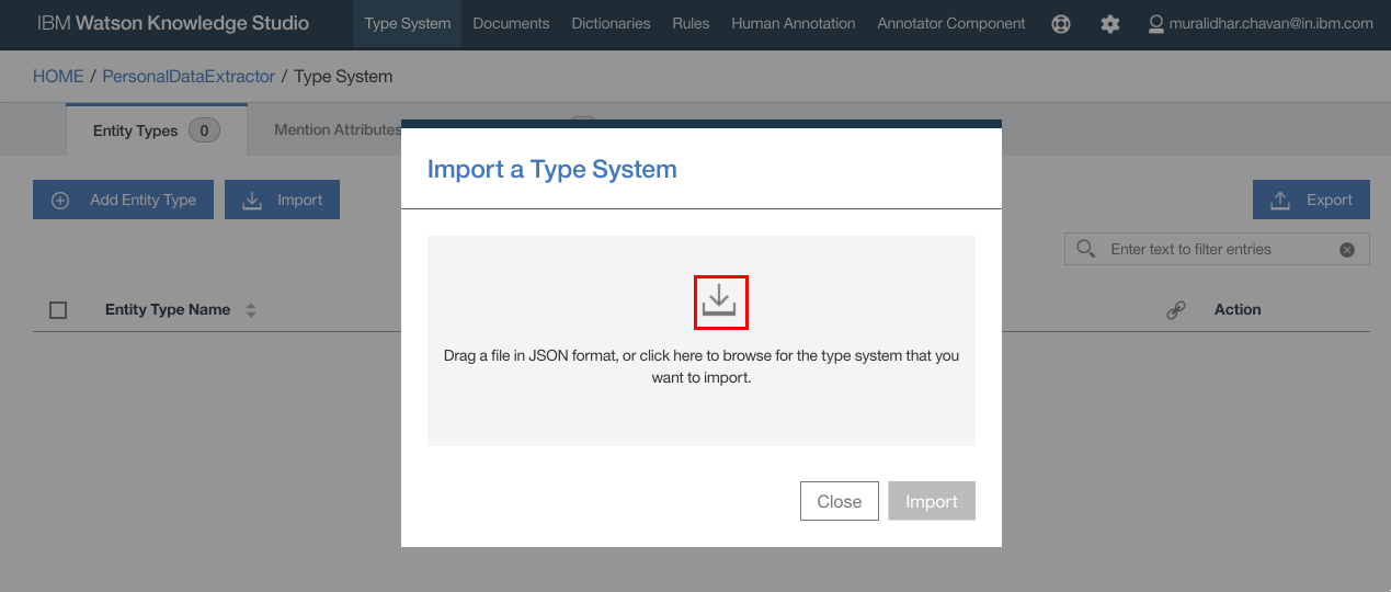 Import Type Systems Browse