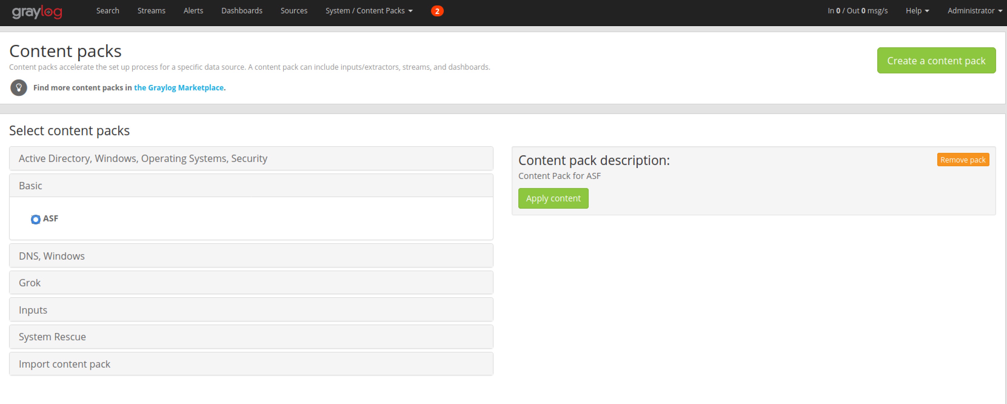 Graylog2 Inputs Example