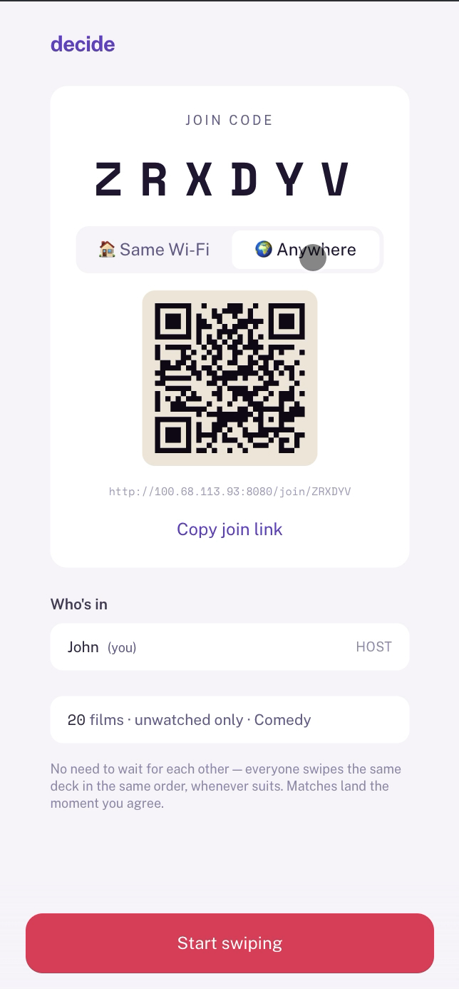 Sharing the join code and QR
