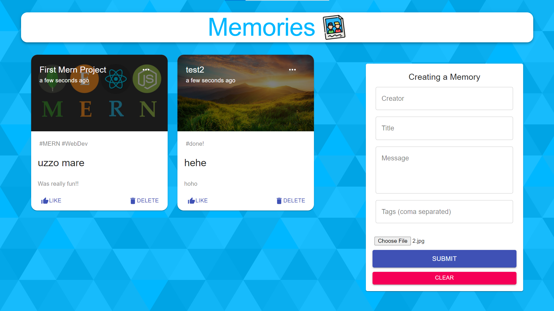 Memories App