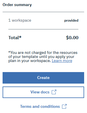 Workspace Create Order