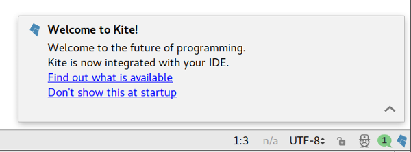 Notification at startup