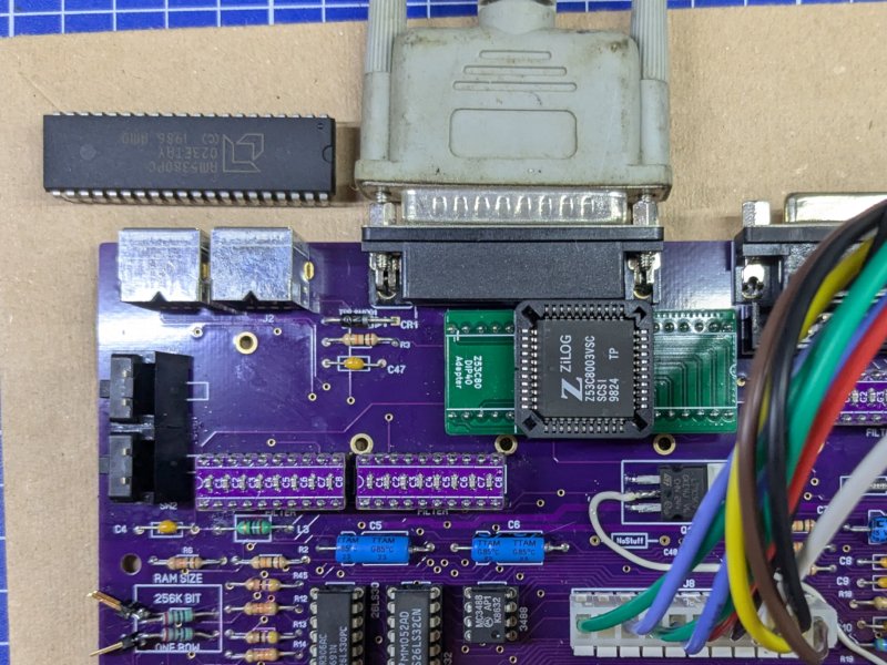 Z53C80 PLCC to DIP40 adapter, from the project README