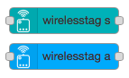 Wireless Sensor Tag nodes in palette