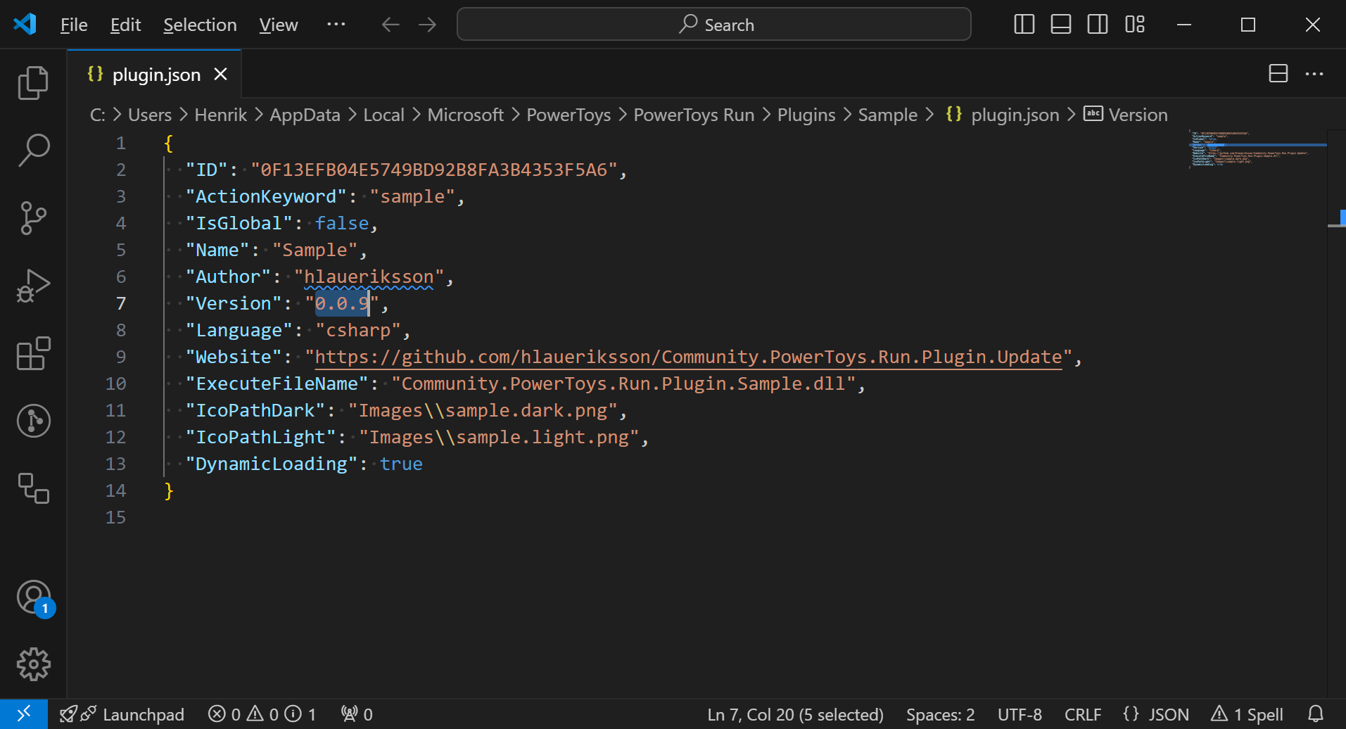 plugin.json Version