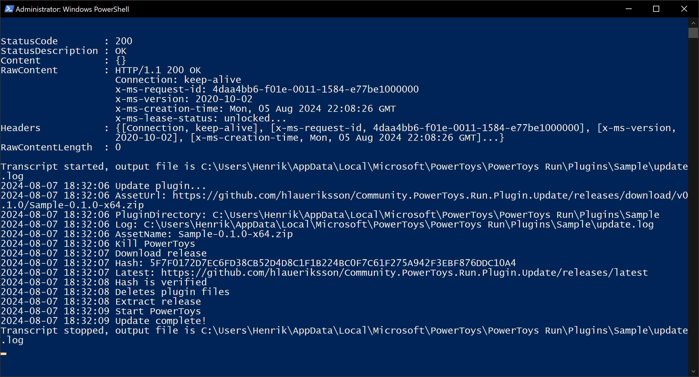 Administrator: Windows PowerShell