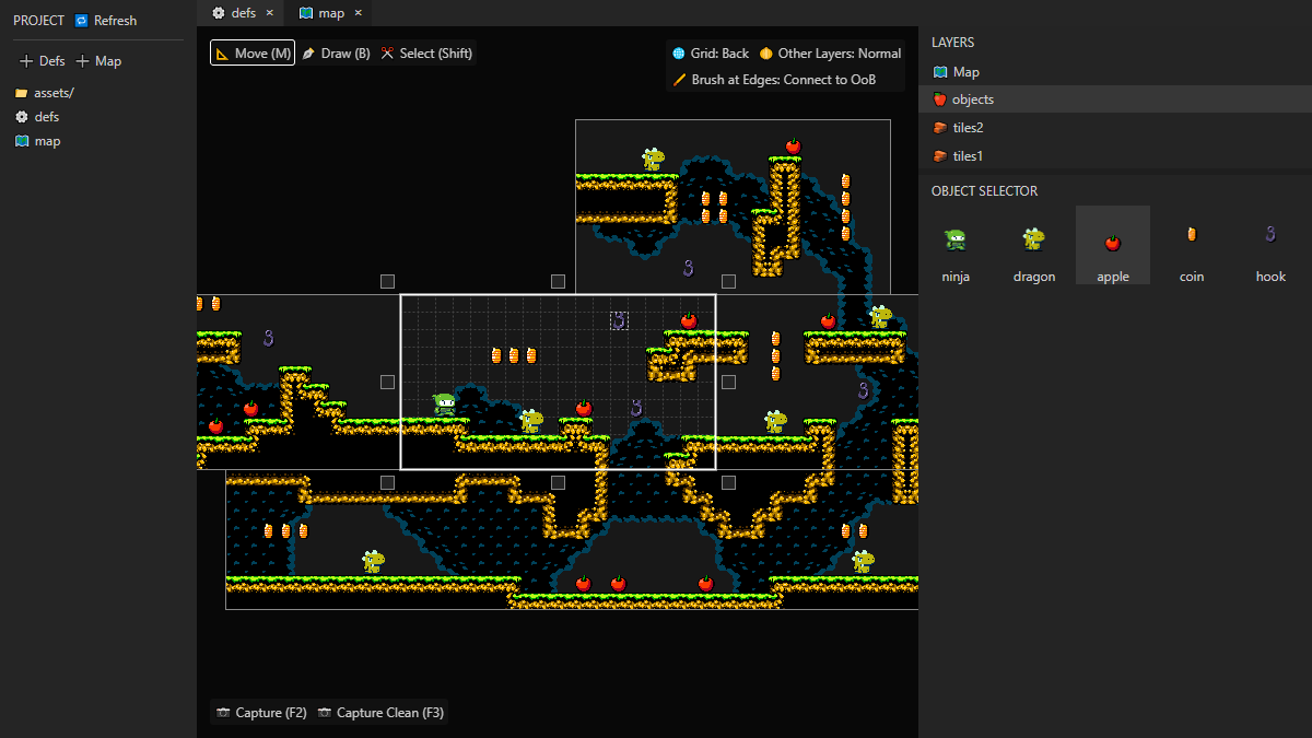 Mapvania main interface