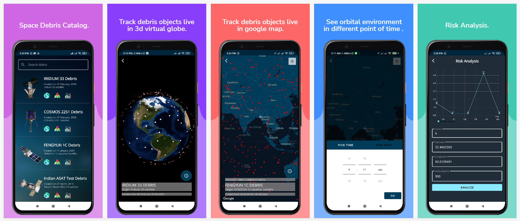 TrashTrack: A Space Trash Tracking Android App.