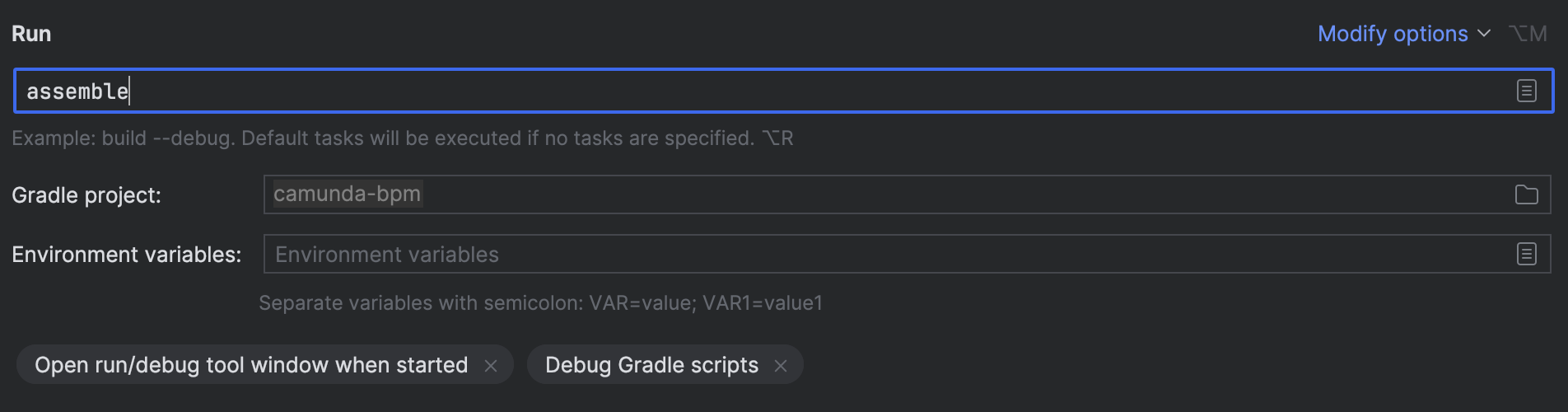 gradleSettings