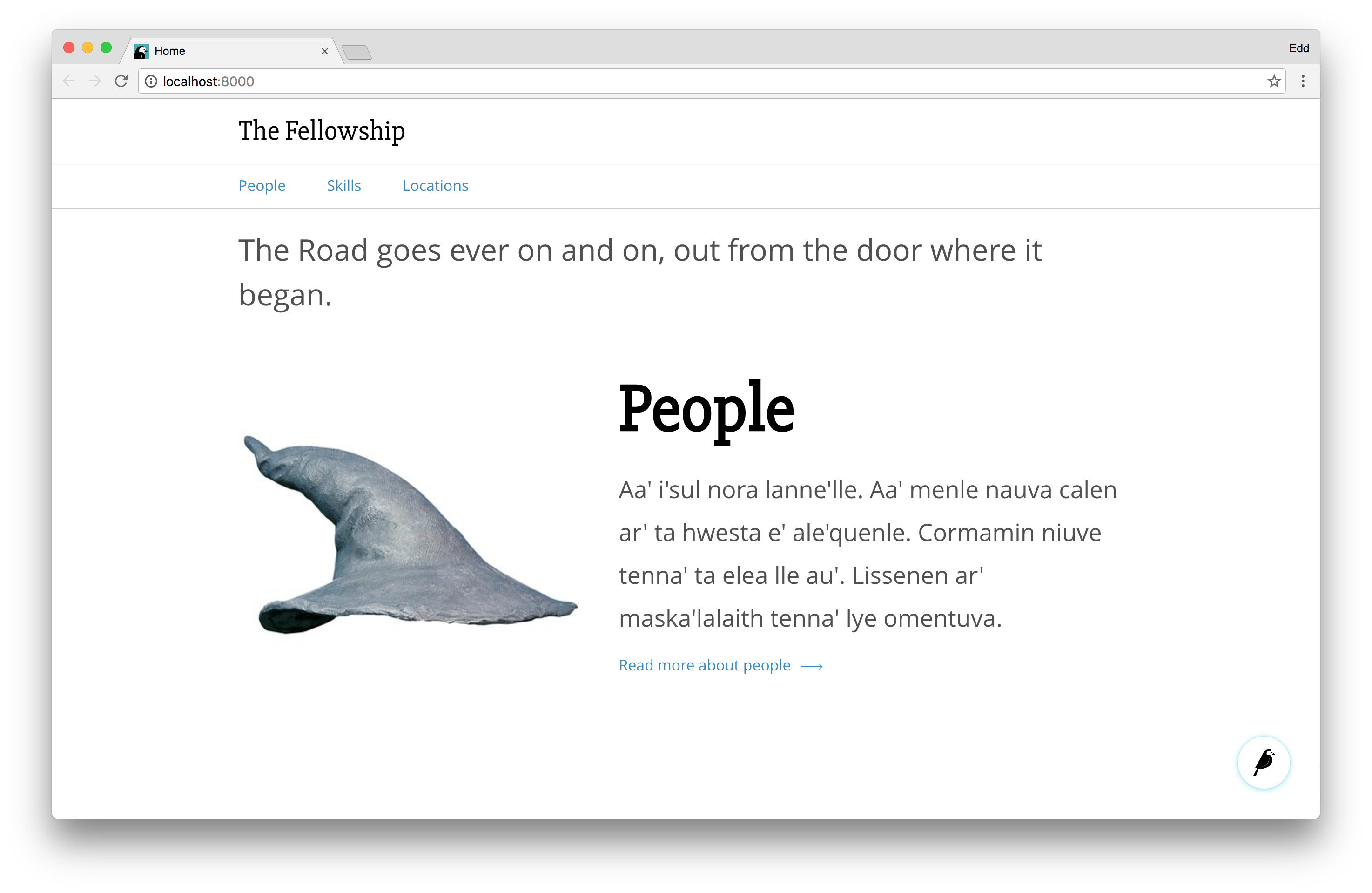 Beginner Wagtail homepage