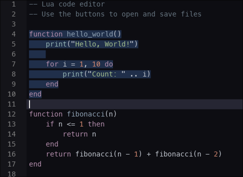 Demo Screenshot Dark Theme