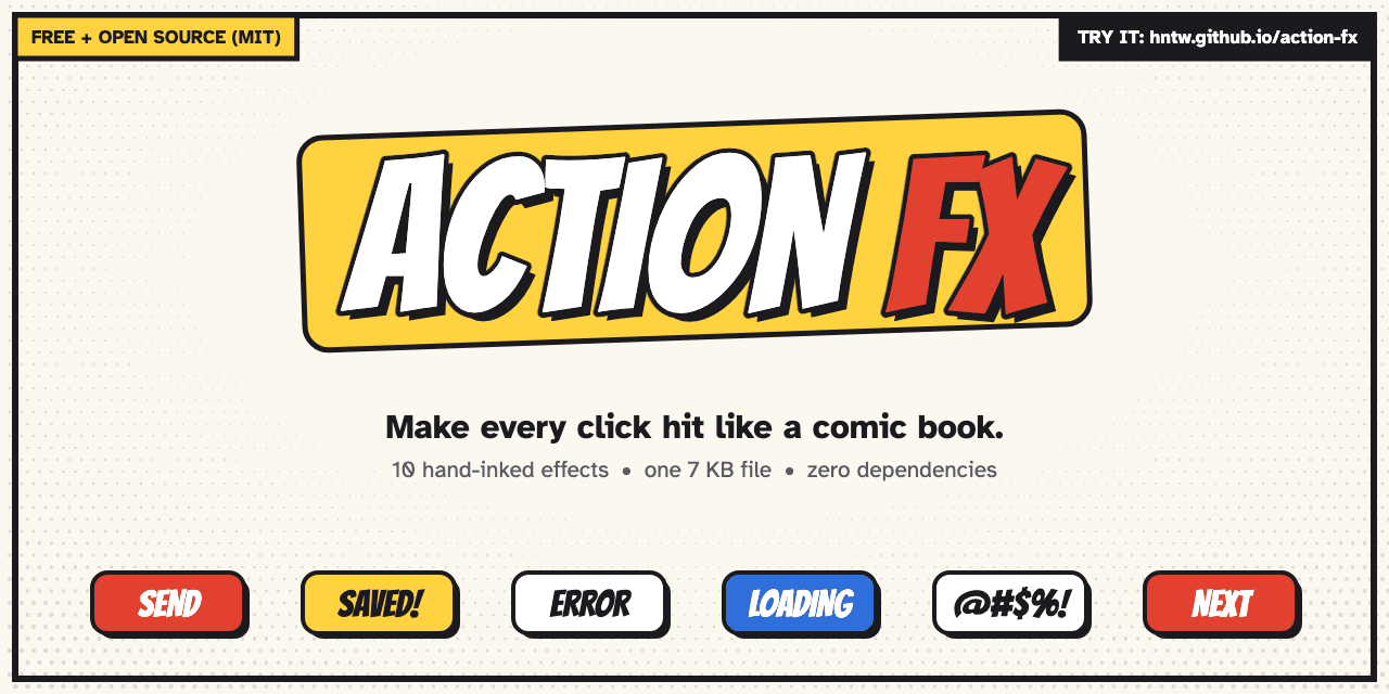 Action FX: make every click hit like a comic book