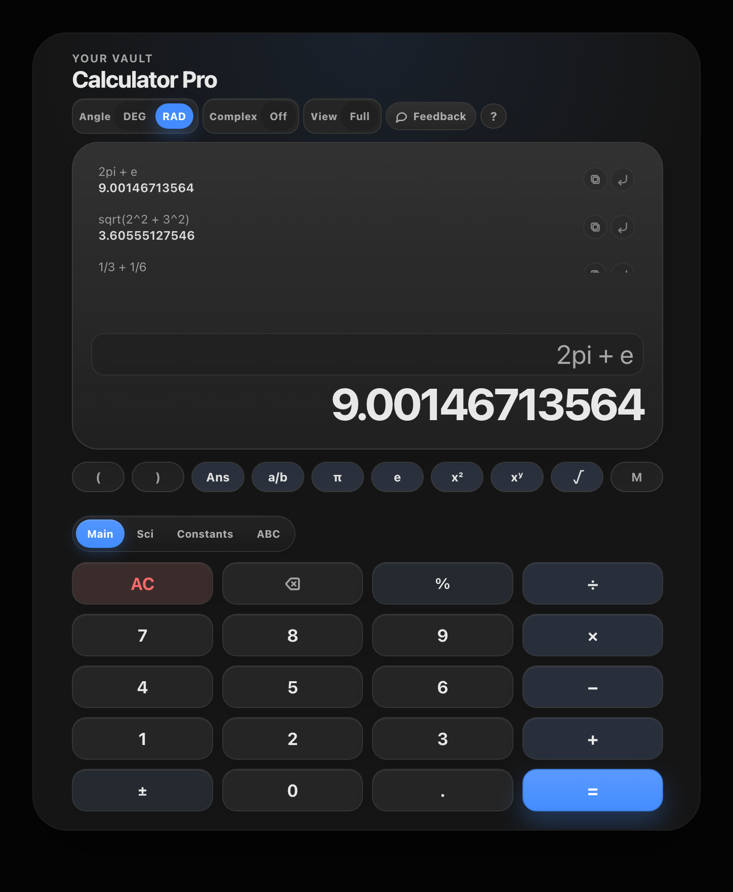 Calculator Pro preview