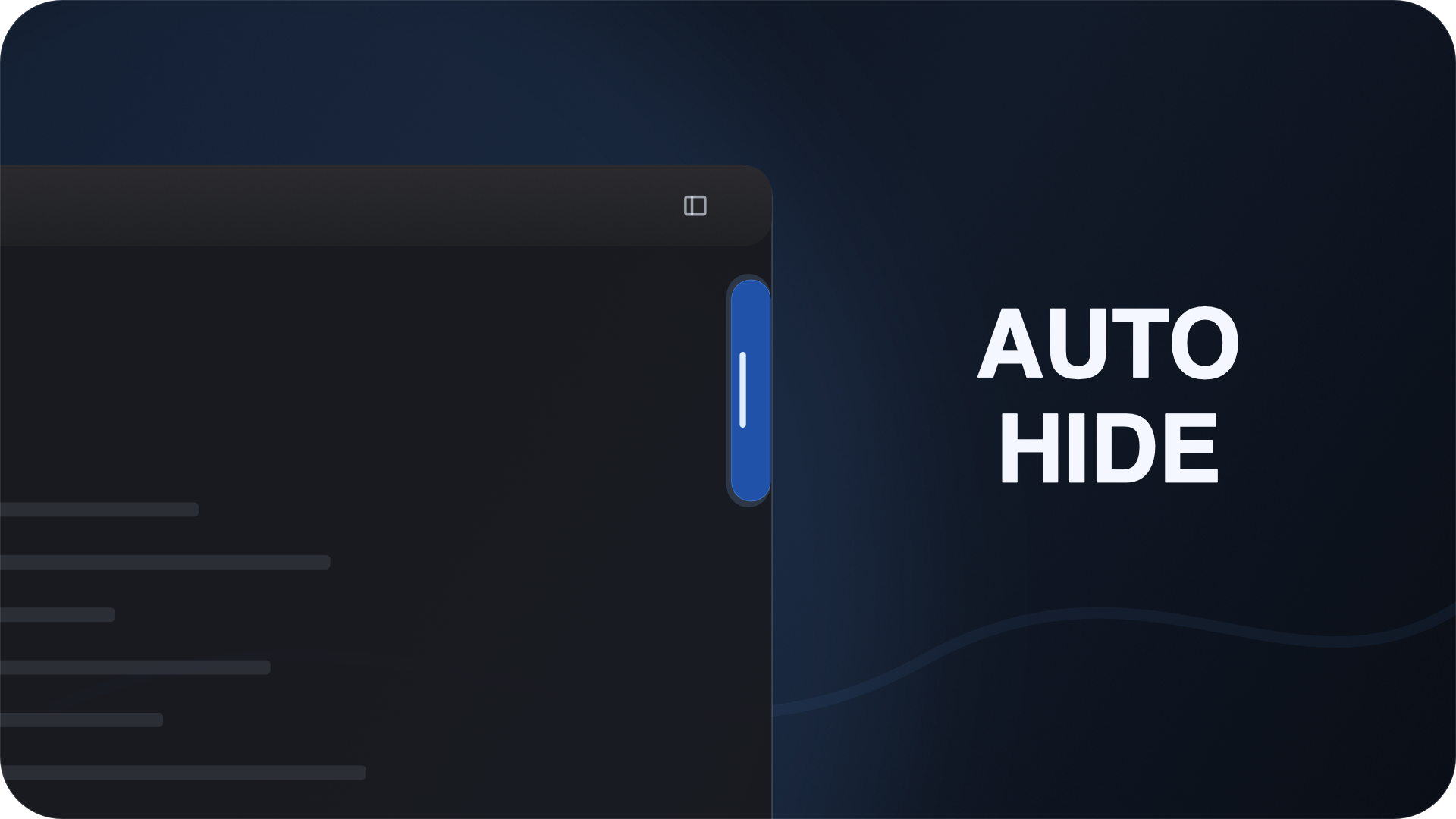 Music Pro compact auto-hide