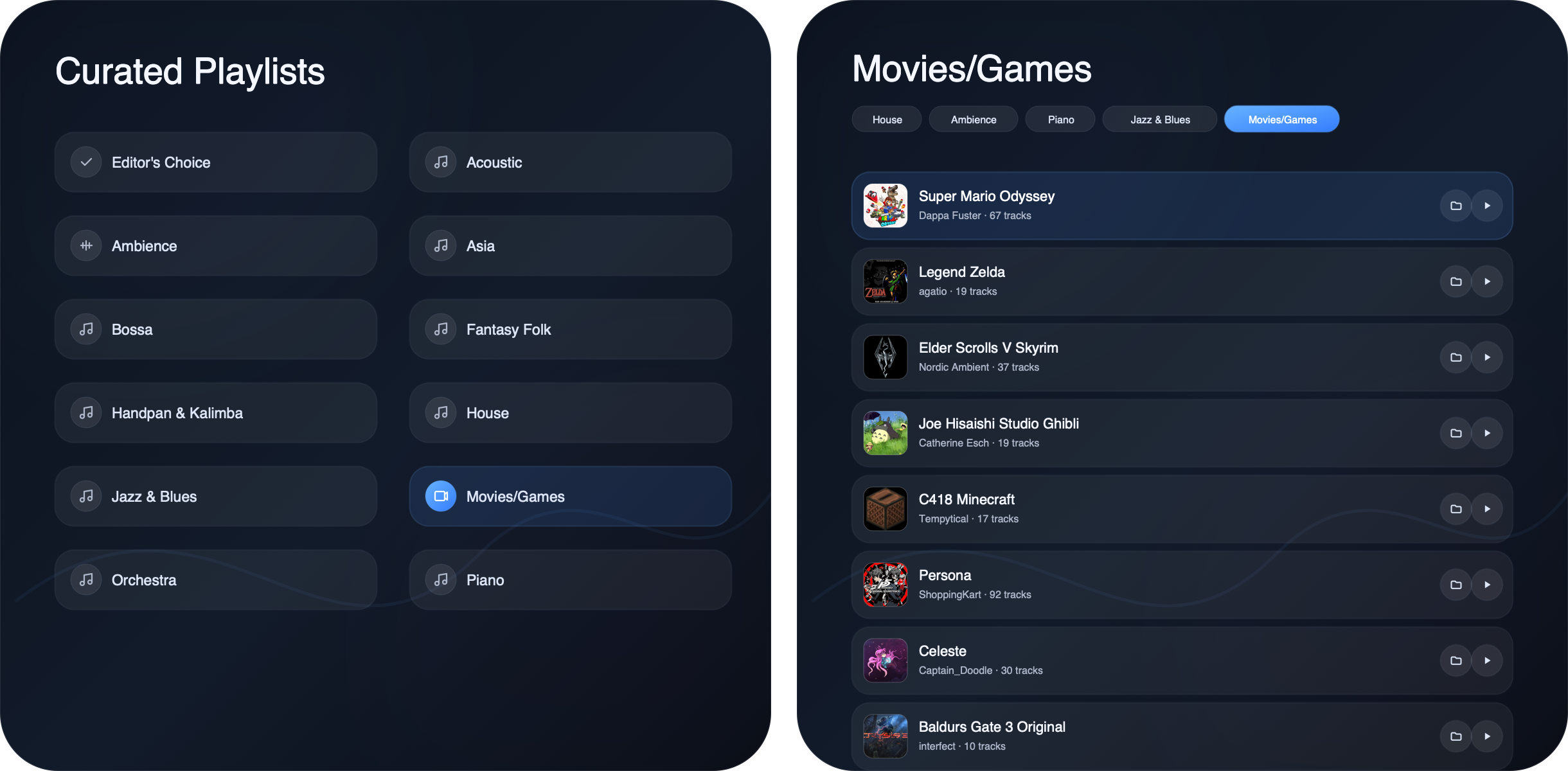 Curated Playlists