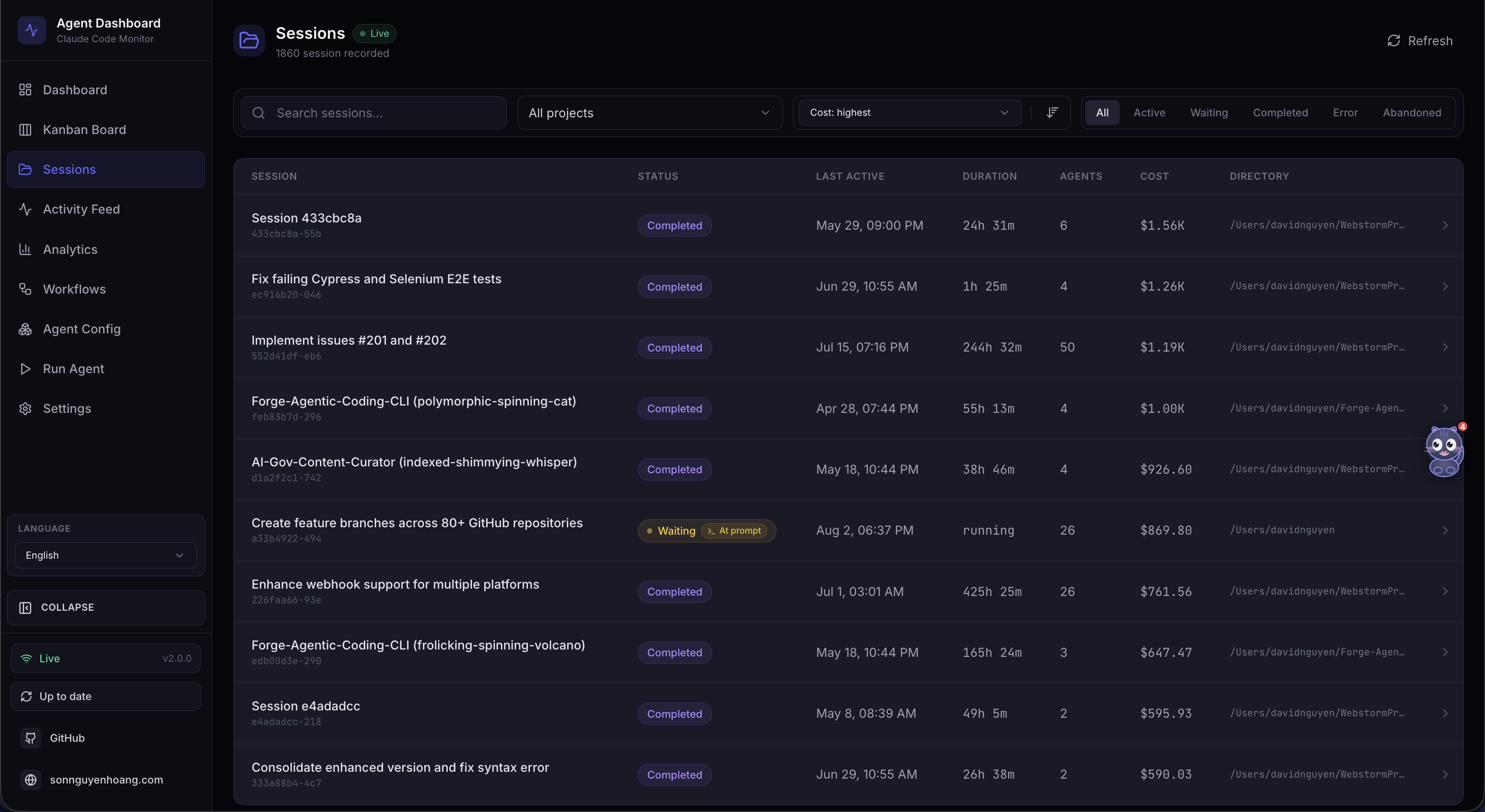Sessions Overview