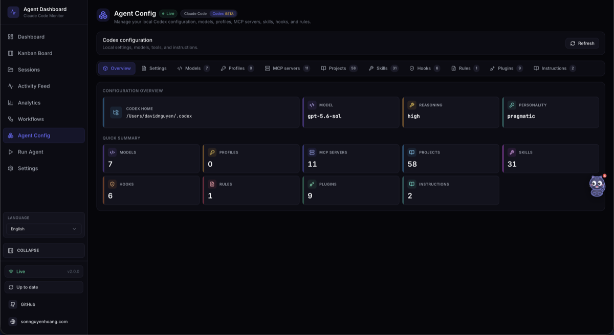 Codex configuration explorer