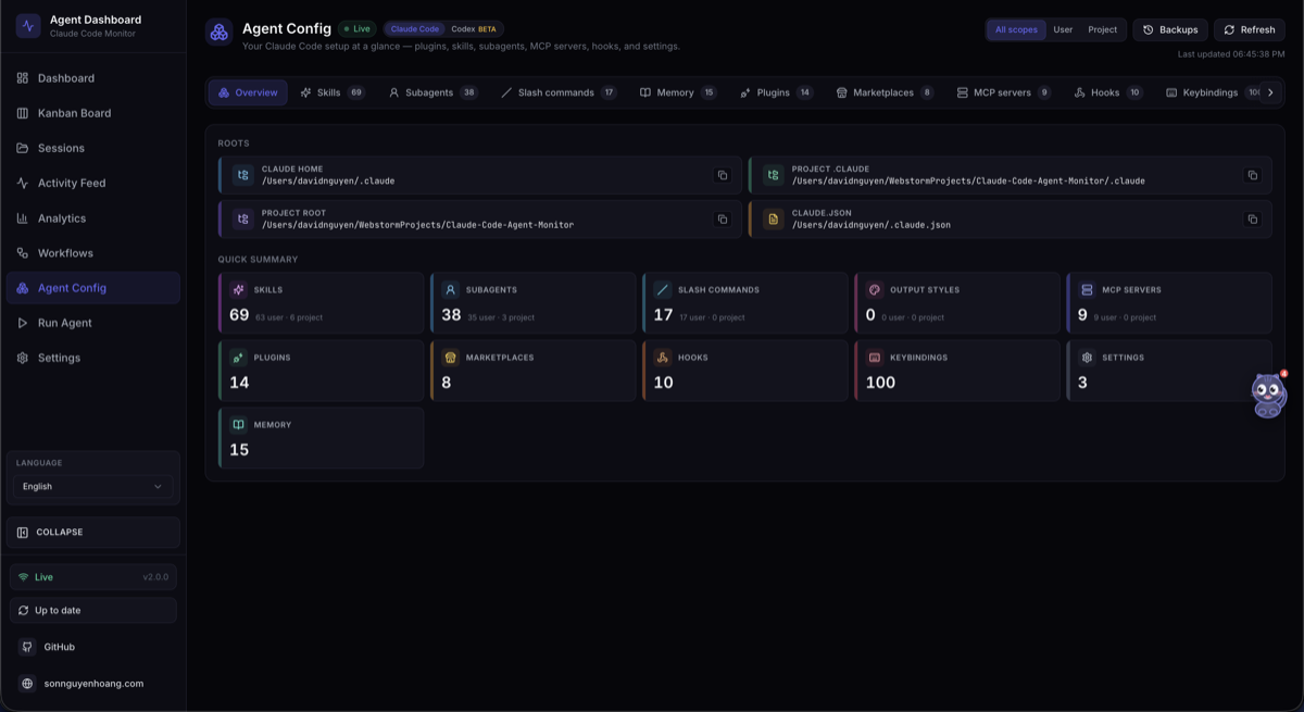 Claude Code and Codex configuration explorers