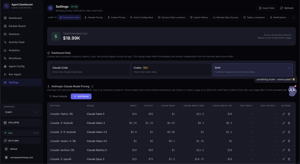 Settings overview