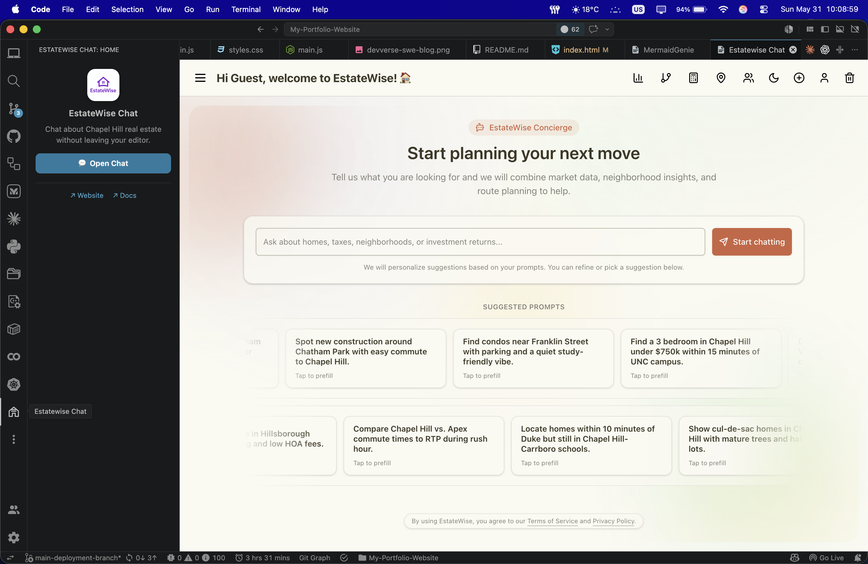 EstateWise VSCode Extension