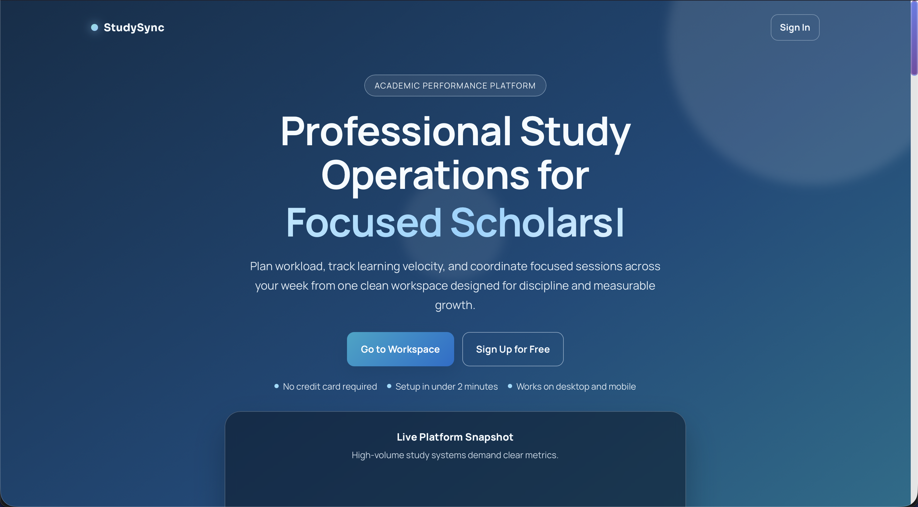 Landing Page UI