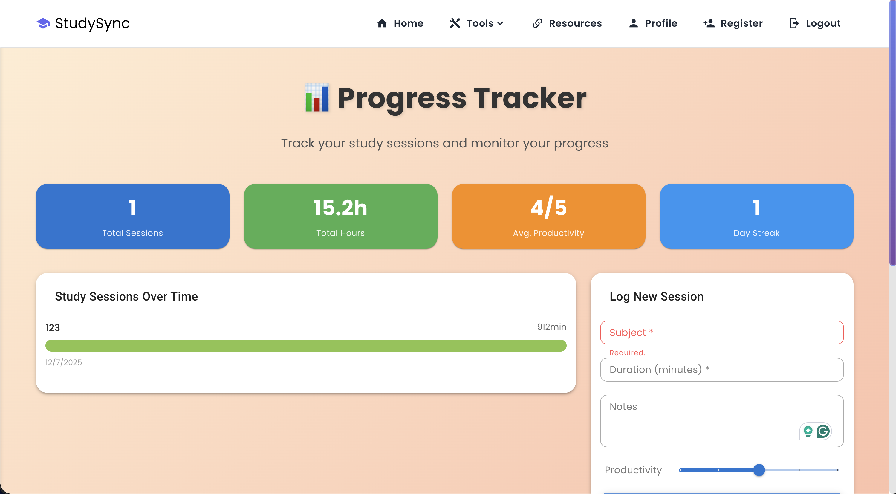 Progress Tracking UI